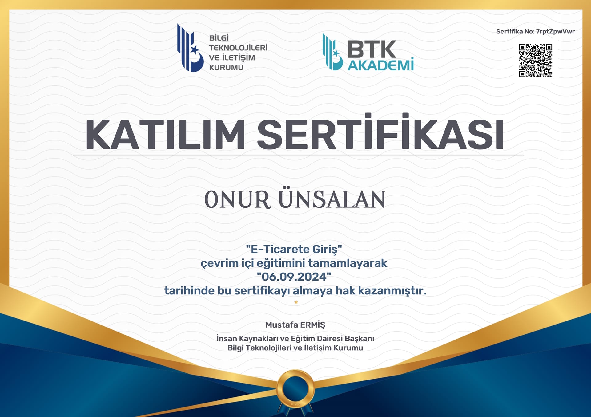 E-Ticaret Sertifikası